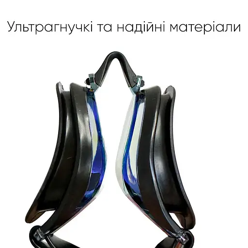 Окуляри для плавання Renvo Aries Pro Уні Anti-fog Чорний, Фіолетовий OSFM (2SG100-01) - фото 7