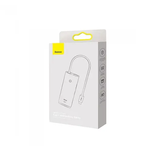 USB-Hub Baseus Lite Series 5-Port Type-C HUB Docking Station (Type-C to HDMI+USB3.0*3+PD) Black - фото 6