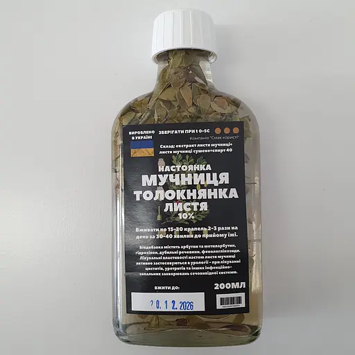 Настоянка на листі мучниці толокнянки 200 мл - фото 1