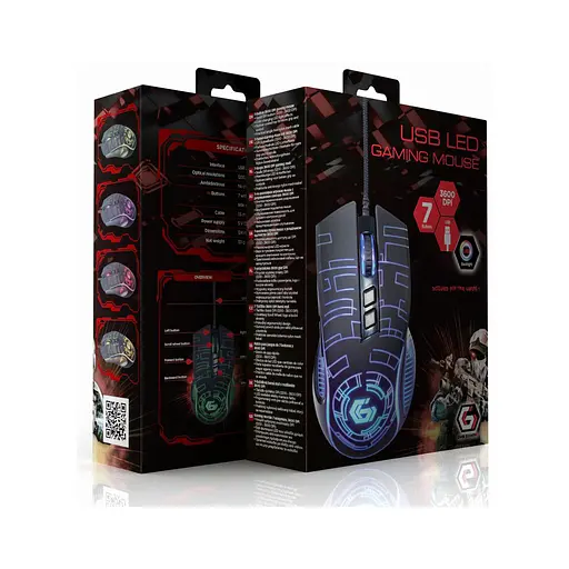 Мышка Gembird MUSG-RGB-01 USB Black (MUSG-RGB-01) - фото 7