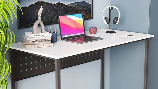 Компьютерный стол Ferrum-decor Майк 75x100x70 черный ДСП Белый 16мм (FRD-103877) - фото 3