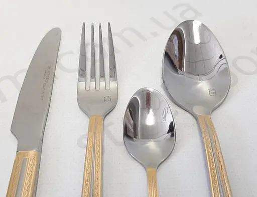 Набор столовых приборов Hoffburg HB-72923-GS Версаче на 12 персон в подарочном чемодане 72 предмета - фото 2