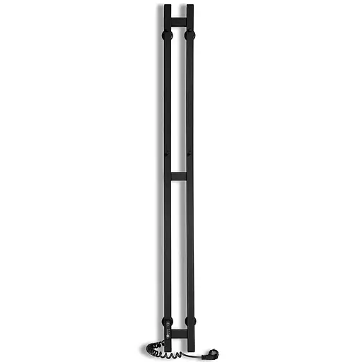 Електрична рушникосушарка Laris Зебра Дует ЧФЧ3 80x1200 Е ліва R3 73207668, Чорний матовий, Ліве, Електронний - фото 2