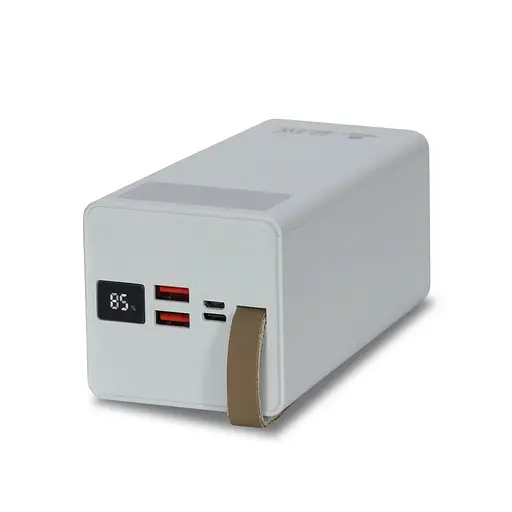 Повербанк 50000mAh Power Bank Kraft TPB-2350 White 22.5W QC3.0 LED-ліхтар (43-00038) - фото 2