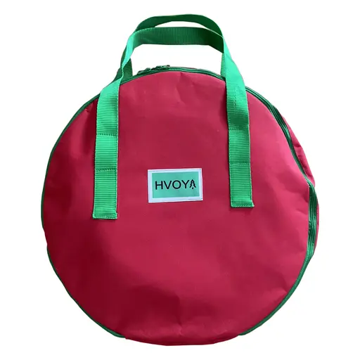 Сумка-чохол Hvoya для зберігання новорічних прикрас кругла червона 50 см