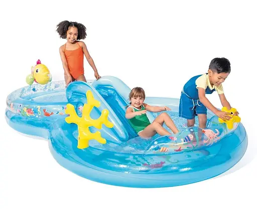 Детский игровой центр Intex 56143 На дне моря с горкой 301 x 193 x 71 см 175 л - фото 2