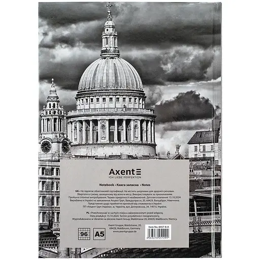 Книга записная Axent R&B Bus А5 в клеточку 96 листов (8457-8-A) - фото 4