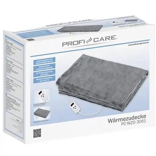 Электроодеяло мягкое плед 180Вт PROFICARE PC-WZD 3061