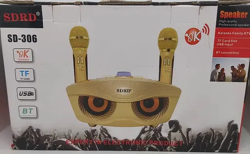 Портативная караоке система SDRD SD-306 с колонкой и двумя микрофонами - фото 8