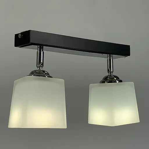 Світильник в чорному або білому корпусі на 2 плафони Line.F Колір корпусу Чорний - фото 2