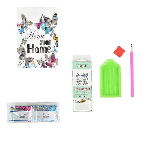 Алмазная мозаика Strateg ПРЕМИУМ Дом – милее всего без подрамника размером 10х15 см (YAB24884) - фото 2