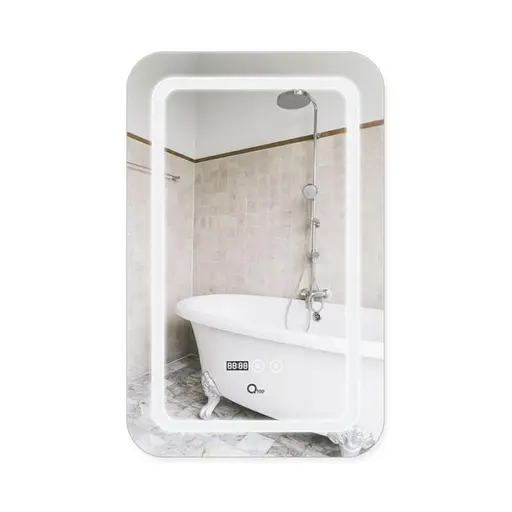 Дзеркало Qtap Mideya з антизапотіванням (DC-F911) 500x800 QT2078F911W, Білий - фото 1