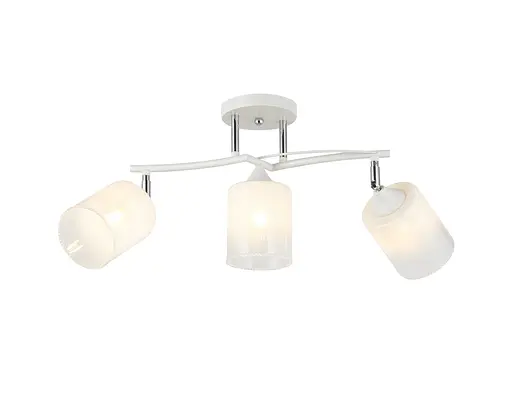 Люстра стельова на 3 плафони 6315-3 (Білий+Хром)