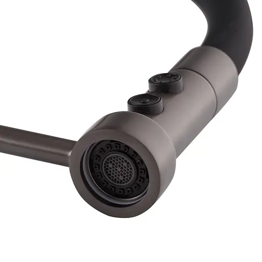 Змішувач для кухні Mixxus Premium Summer 017 із силіконовим виливом graphite MI6962 Графит - фото 3