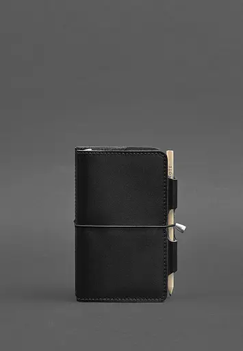 Шкіряний блокнот (Софт-бук) 3.0 чорний - фото 2