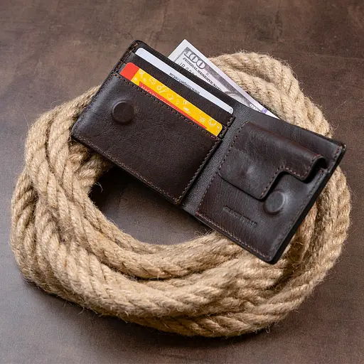 Кожаный портмоне Grande Pelle 11х8.9х1 см acs0014749 - фото 10