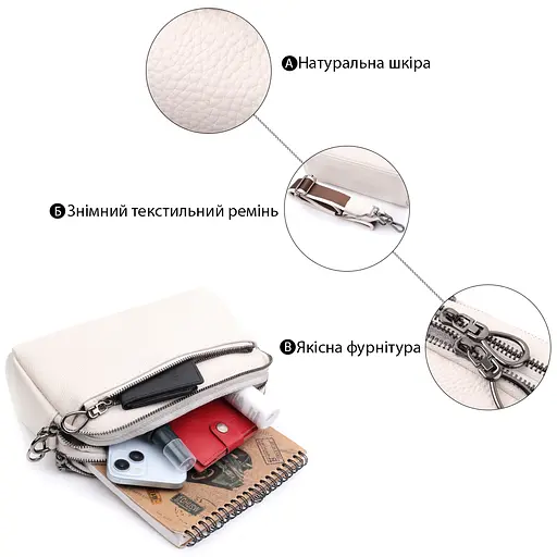 Кожаная женская сумка Vintage 25х14.5х8 см sum0026550 - фото 4