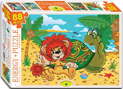Пазли Енергія+ Левеня та черепаха, 88 елементів, ЕГ-10