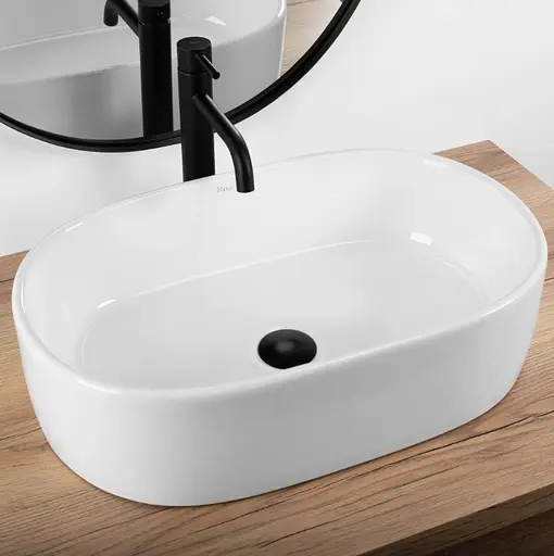 Умивальник Rea Alma white накладний REA-U0600, Білий - фото 2