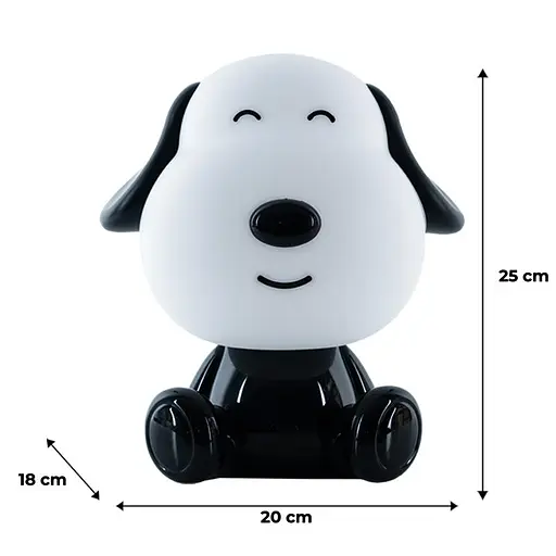 Світильник-нічник Kite LED з акумулятором Doggy чорно-білий (K24-491-3-4) - фото 5