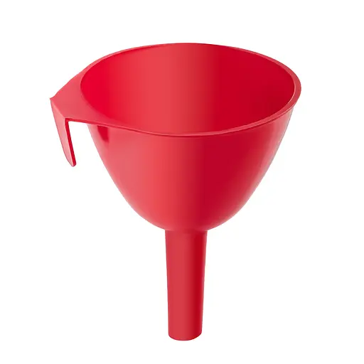 Лейка сливная воронка Ø 8.8 см пластиковая с ситом, Kitchette Красный 85905 - фото 1