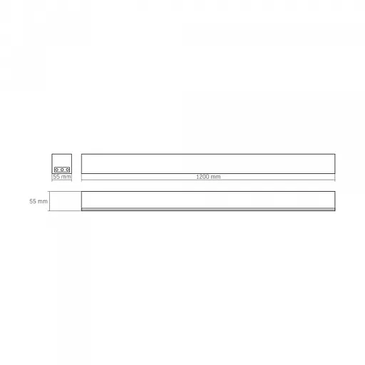 LED світильник лінійний магістральний VIDEX BNL02 50W 1.2М 5000K 220V Black - фото 21