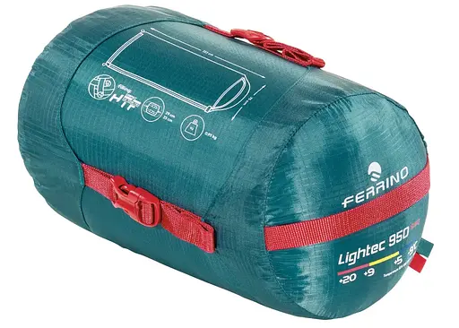 Спальний мішок Ferrino Lightec 950 SSQ/+5°C Green Left (86652NVVS) - фото 2