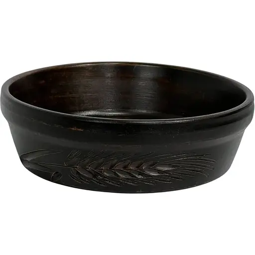 Миска під бануш Український глиняний посуд Колосок молочена кераміка 1.1 л