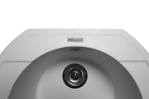 Кухонная мойка гранитная Miraggio Tuluza white 520x483x204 00210402, Белый - фото 6