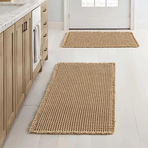 Набір килимків для ванної /туалету вафельний Lovely Svi 2шт: 50 x 80 см Бежевий (1207256)