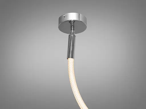 Современная светодиодная люстра шланг мощностью 22Вт, хром. - фото 4