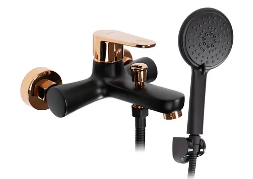 Змішувач для ванни Rea Mild black rose gold REA-B4813 Чорний - фото 1