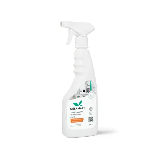 Універсальний засіб для миття кухні жасмин та апельсинова квітка DeLaMark 0,5 л - фото 1