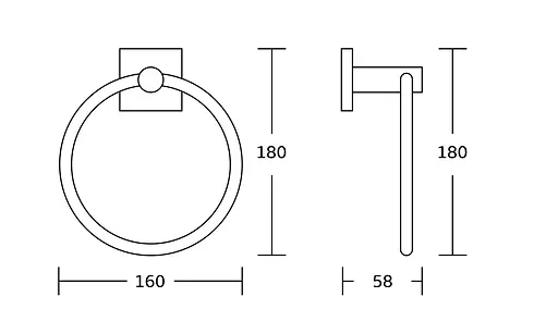 Тримач для рушника кільцевий VBI Saturn chrome VBI-040303CH Хром - фото 2
