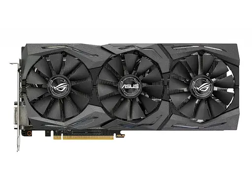 Видеокарта ASUS GTX 1070 8Gb Strix OC (STRIX-GTX1070-O8G-GAMING) (GDDR5, 256 bit, PCI-E 3.0 x16) Б/у - фото 1