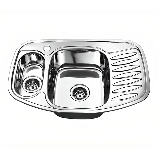 Мийка кухонна Kraft 7851-15BD Decor подвійна 767х507х180 мм 110х0,8 мм 30412 - фото 1