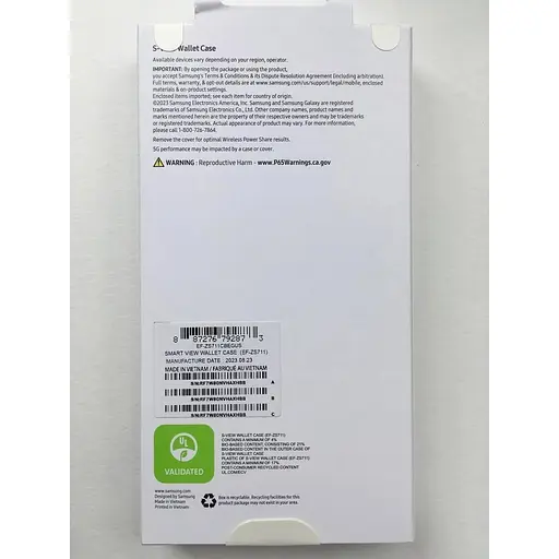 Оригинальный чехол-книжка Samsung для Galaxy S23 FE Clear View Smart Wallet Case Black (EF-ZS711CBEGRU) - фото 3