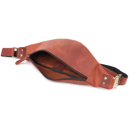 Чоловіча практична бананка із натуральної вінтажної шкіри SHVIGEL 29х11х4,5 см sum0027469 - фото 16