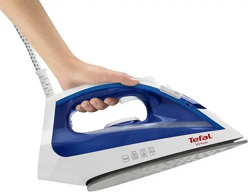 Праска парова Tefal FV1711 антипригарна підошва 1800 Вт паровий удар 80 г/хв 1 шт. біло-синій (28110-IS) - фото 5