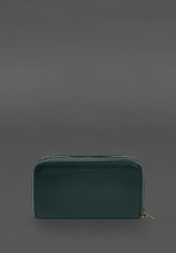 Кожаный клатч-купюрник 4.0 зеленый краст - фото 4