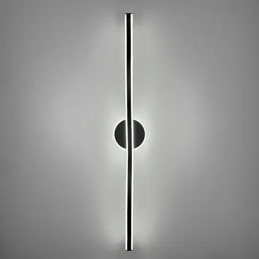 Чорне видовжене хвилеподібне бра 80 см 4000K Арт. WB 31/800 BK Line F - фото 2