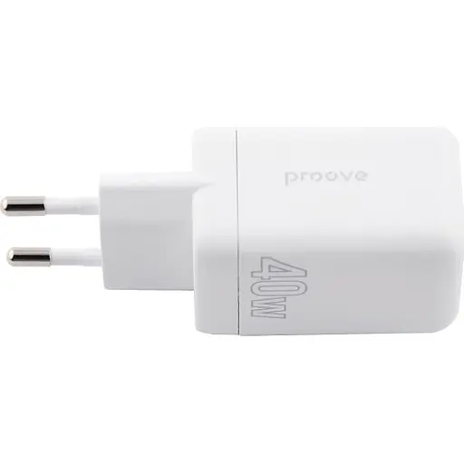 Мережевий зарядний пристрій Proove Silicone Power 40W USB-C/USB-C White (WCSP4020002) [130268] - фото 3