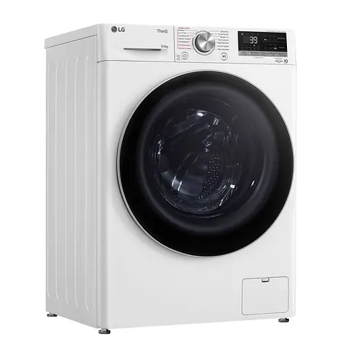 Стирально-сушильная машина LG фронтальная 9(6) кг 1400 А 56 см дисплей пара инвертор белый - фото 3