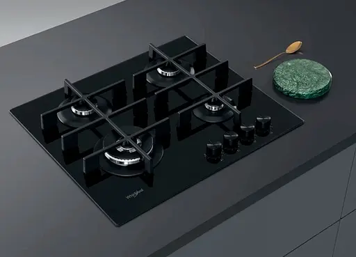 Варочная панель Whirlpool газовая на стекле, 60 см, чугун, конфорка с двойным рядом пламени, черный - фото 7