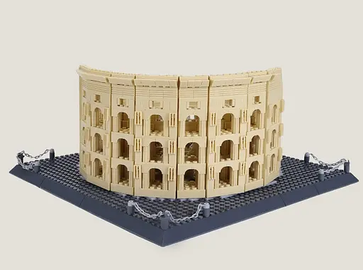 Конструктор архитектура Wange Римский Колизей The Colosseum of Rome 5225 для детей и взрослых 3D 3Д 1756 деталей - фото 5