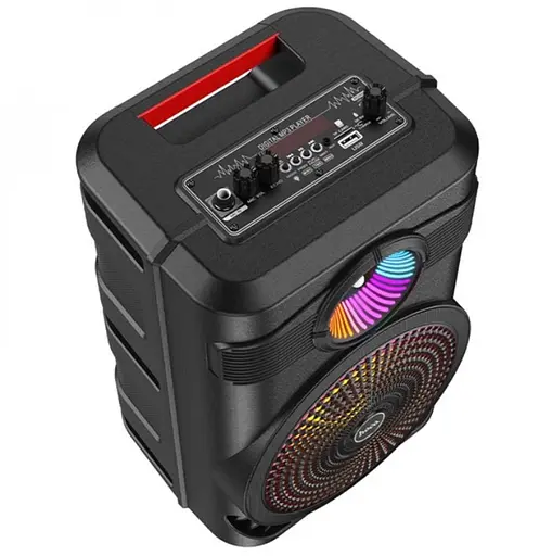 Бездротова bluetooth-колонка з мікрофоном із підсвіткою Hoco BS46 аудіоколонка блютуз з акумулятором Чорний 10 Вт - фото 4