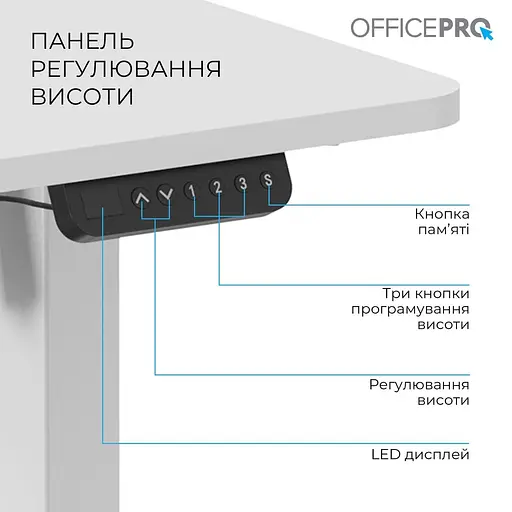 Геймерский стол OfficePro ODE1670W (ODE1670W) - фото 6