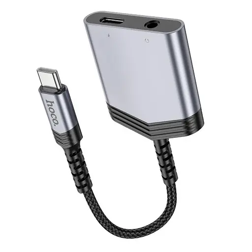 Переходник Hoco Type-C to Type-C + 3.5 digital audio converter LS39 27W DAC - фото 3
