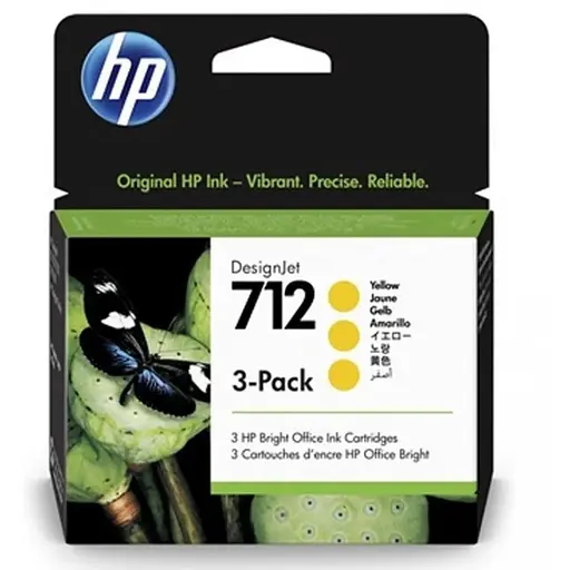 Струменевий картридж HP 712 Yellow 3-Pack (3ED79A)