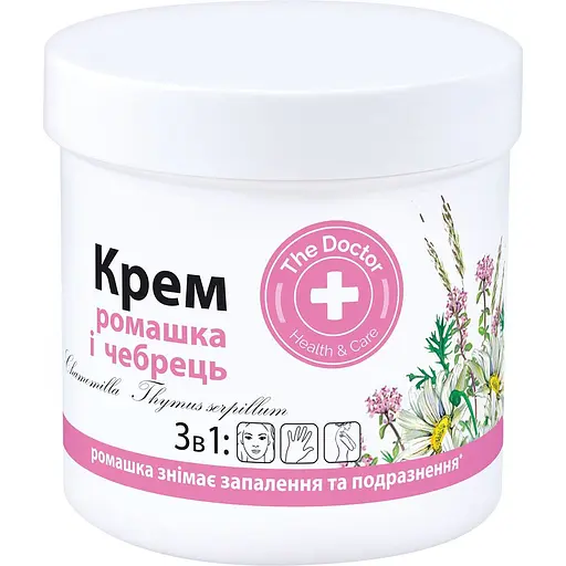 Крем для обличчя та тіла Домашний Доктор Ромашка та чебрець 250 мл - фото 1